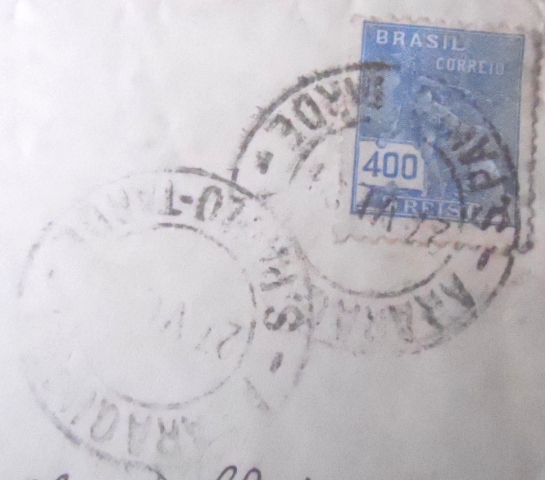 Envelope circulado em 1937 entre Araraquara x São Paulo
