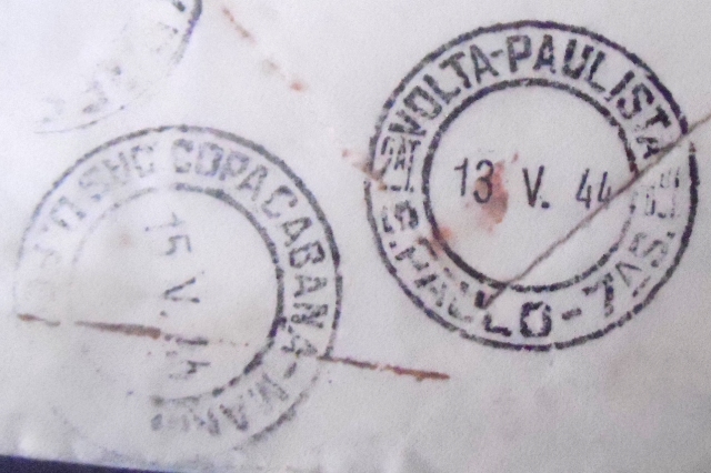 Envelope circulado em 1944 Araraquara x Rio de Janeiro