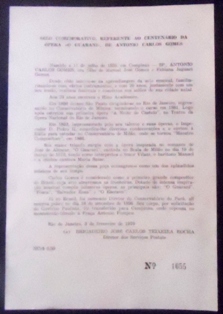 Edital de Lançamento nº 8 de 1970 O Guarani