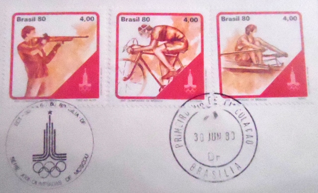 FDC Oficial nº 202 de 1980 Olimpíadas de Moscou