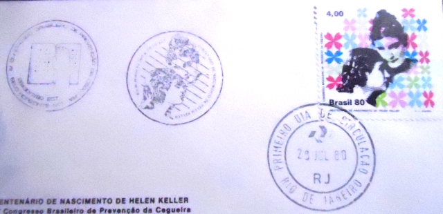 FDC Oficial nº 204 Centenário de Nascimento de Helen Keller 5869