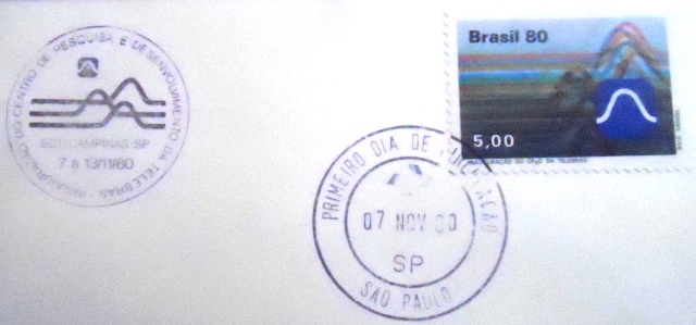 Envelope FDC Oficial Nº 211 de 1980 Telebrás