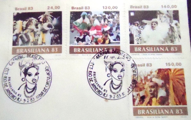 Envelope FDC Oficial de 1983 Carnaval Brasileiro