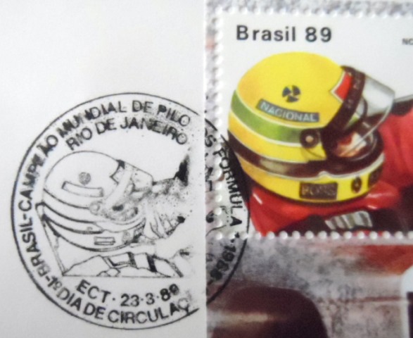 FDC Oficial nº 465 de 1989 Ayrton Senna da Silva