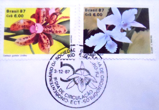 FDC Oficial nº 435 de 1987 Orquídeas
