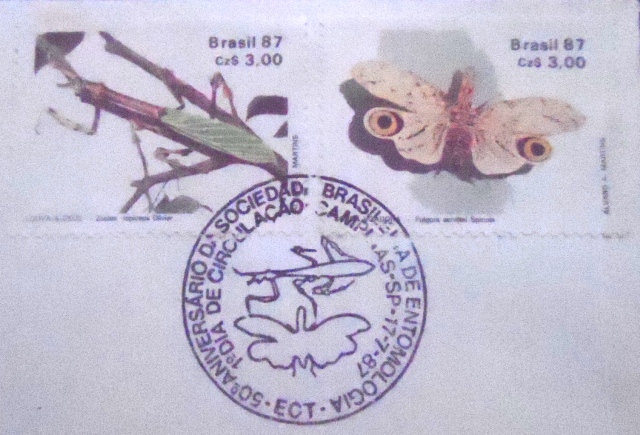 Envelope de 1º Dia de Circulação de 1987 Soc. Bras. Entomologia