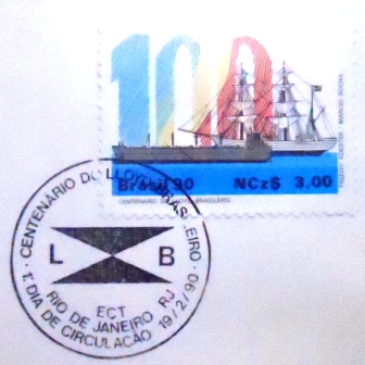 FDC Oficial de 1990 nº 492 Lloyd Brasileiro