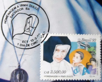 Máximo postal nº 161 de 1993 Irmã Dulce
