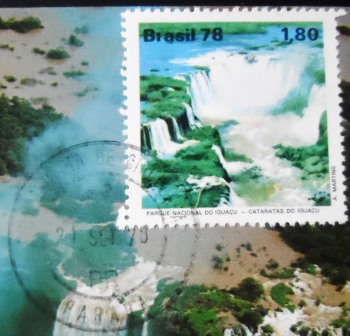 Cartão postal de 1978 Cataratas Foz do Iguaçu